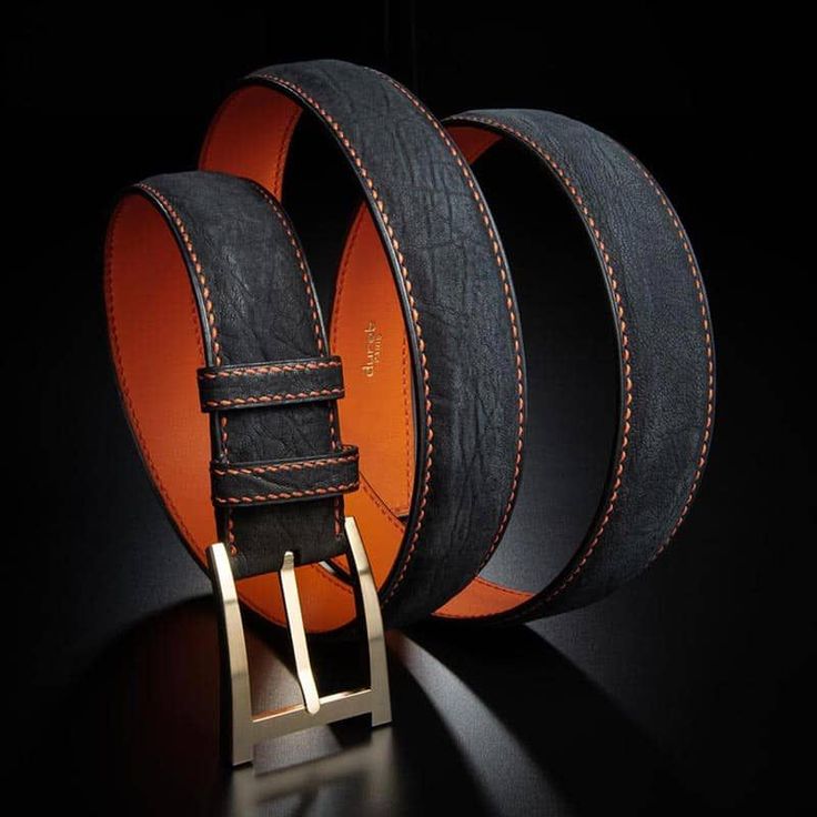 Black Japanese buffalo belt 1